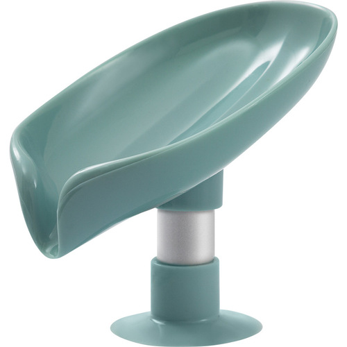 Creative soap box punch-free leaf drain suction cup soap box bathroom wall-mounted toilet storage rack soap rack