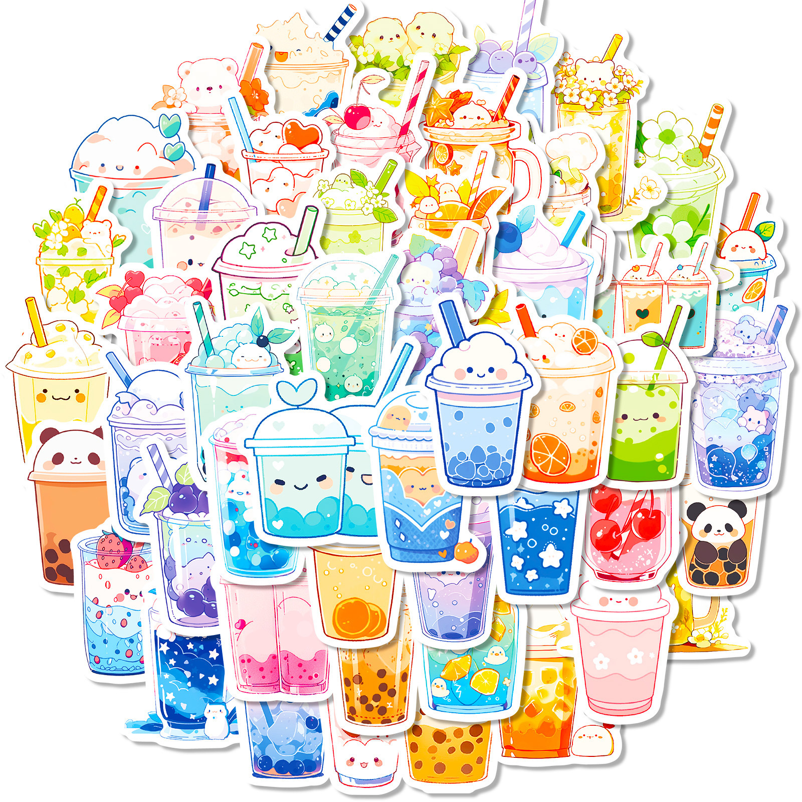 20g Weight Stickers Stationery Type 50 PCS/Package Quantity School Occasion PP Material Animal, Cartoon, Graffiti Pattern Cute Style 50 PCS/Package Animal Cartoon Graffiti School PP Cute Stickers 1