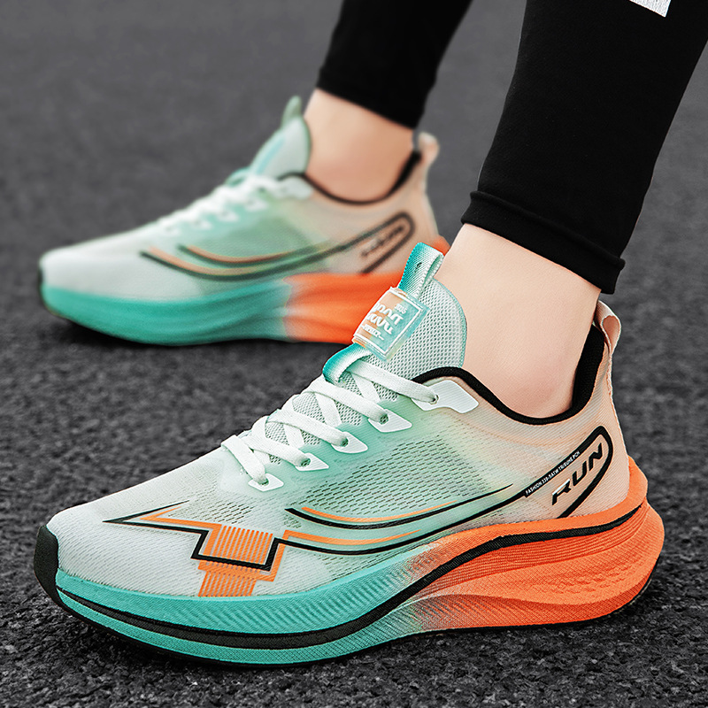 Comercio exterior 48 zapatos de corrida de carbono de cuero para hombres zapatos deportivos de maratón profesional zapatos de entrenamiento físico para estudiantes