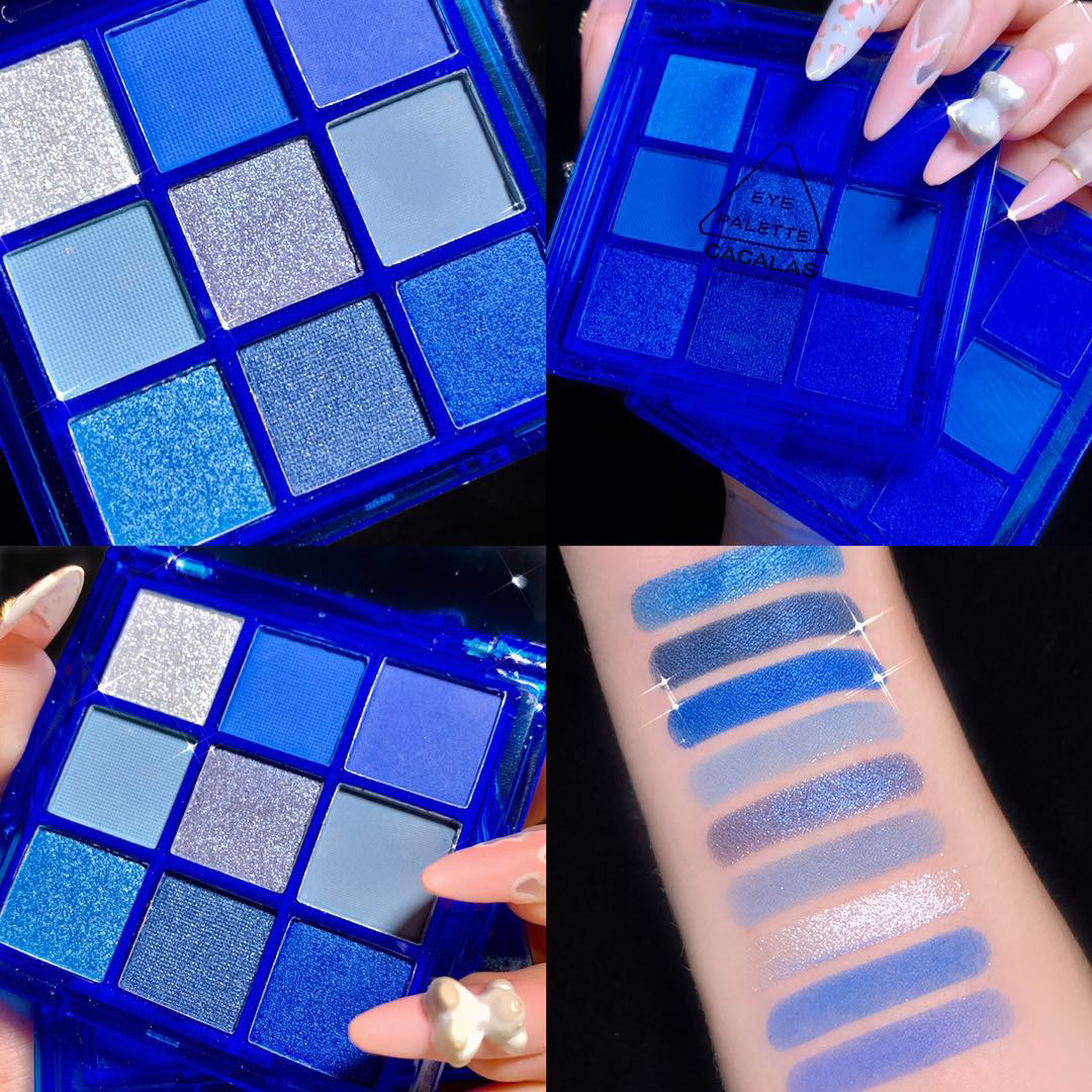 COOL STORY Blue Witch 9-color Eyeshadow Palette fang Sweat Klein Blue cos Stage Festival Colorful Makeup Item Picture