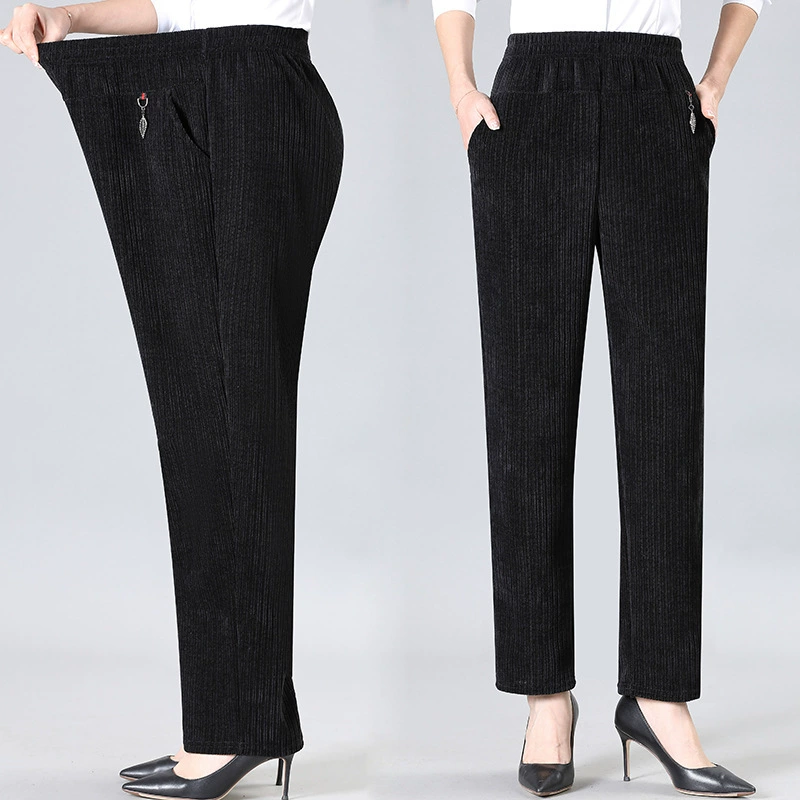 Люди среднего и пожилого возраста весенние и осенние брюки для детей мама синер брюки повседневные брюки толстая бабушка свободные большие размеры прямые брюки