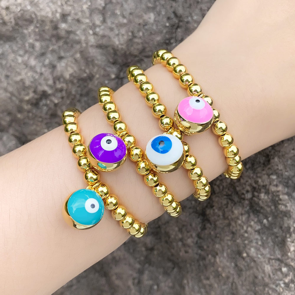 Fashion Devil's Eye Copper Plating Bracelets 1 Piece display picture 3