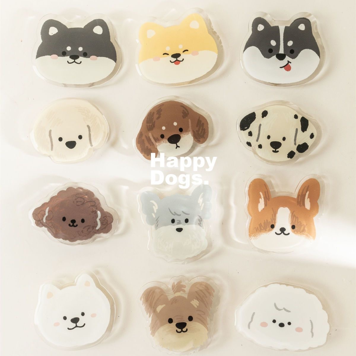 mobile phone airbag back sticker bracket cute cartoon corgi teddy shiba inu extensionable desktop support lazy binge-watching tool