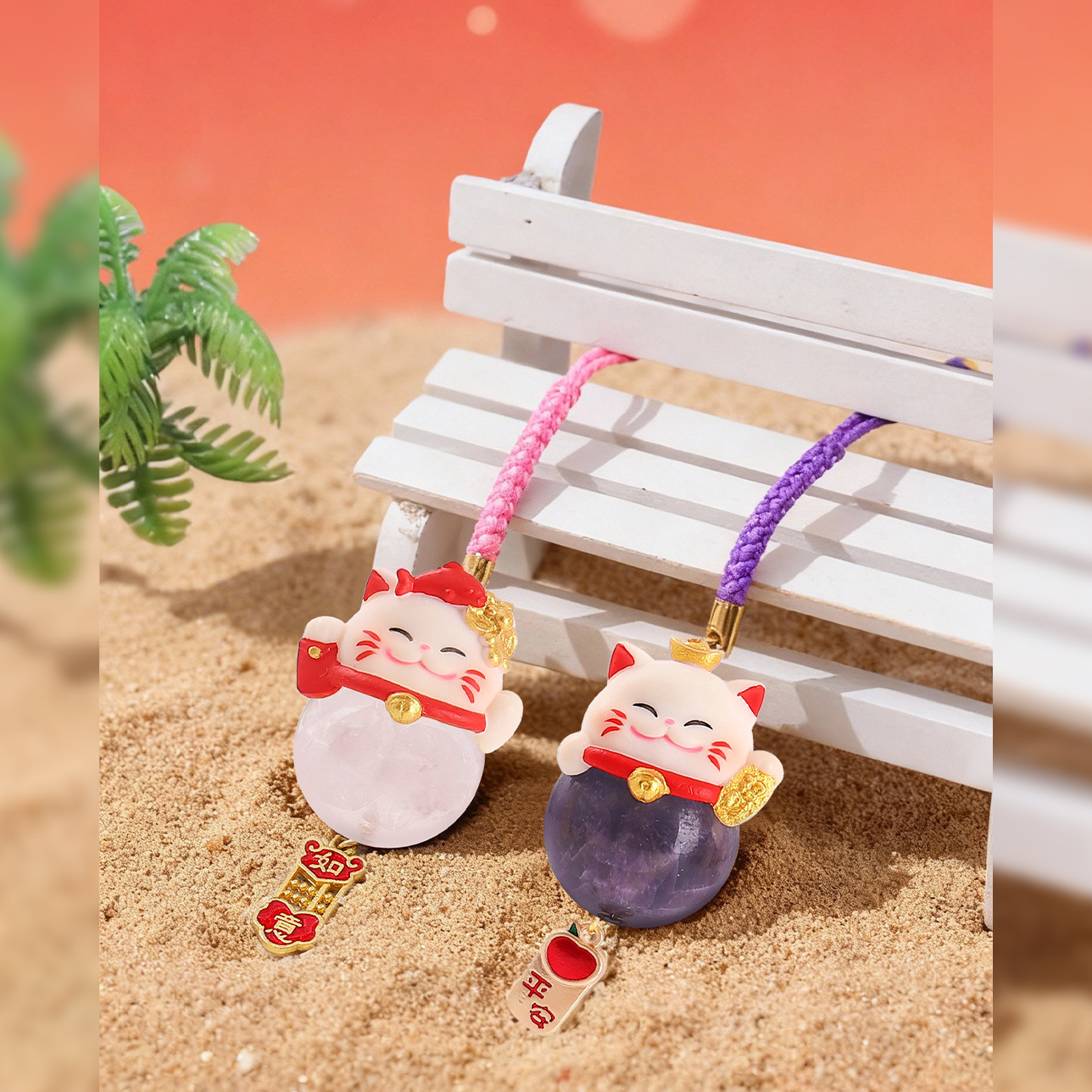 Creative Cute Pet Cat Crystal Pendant Blind Box Trendy Toy for Girls Phone Strap Bag Charm Gift