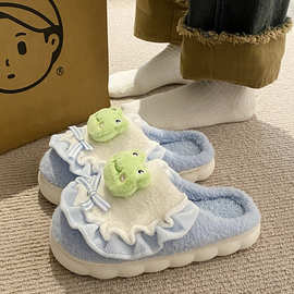 可爱棉拖鞋女冬季卡通家用室内居家居保暖防滑厚底情侣新款毛拖鞋