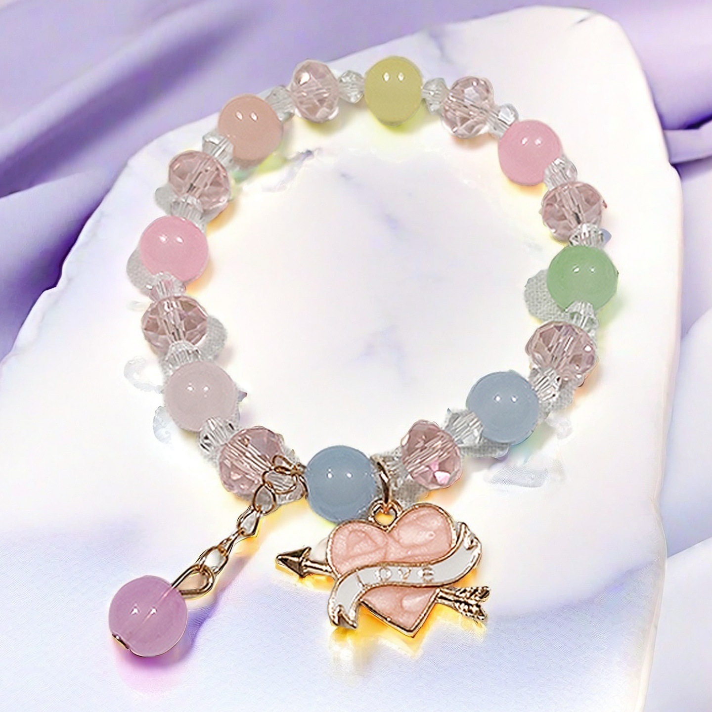 KT25 핑크 원샷 하트 팔찌