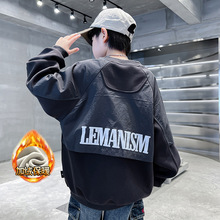 男童秋装卫衣2025新款儿童冬季拼接上衣加绒大童秋冬款休闲长袖潮