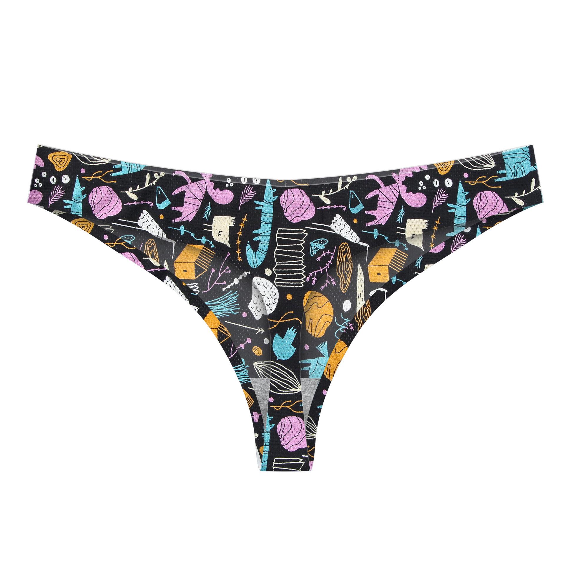 En stock europeo y americano sexy seda de hielo Tanga de mujer sin costuras cintura baja ligero transpirable cómodo antibacteriano entrepierna ventas directas de fábrica