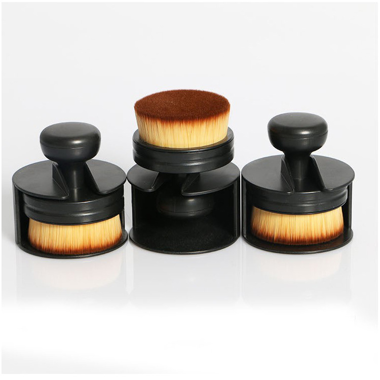 Cepillo de base cepillo de maquillaje de cabeza plana cepillo de sello multifuncional cepillo de polvo de manicuras cepillo de neumáticos de pelo suave cepillo de limpieza de automóviles