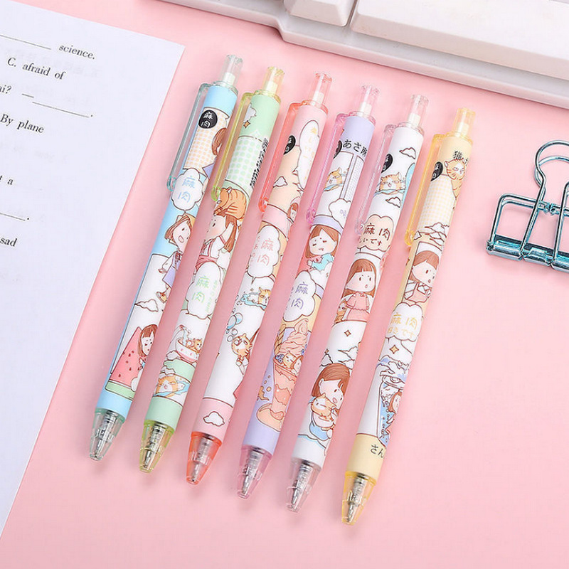 Ma Rou Neutral Pen ins Restricted students 0.5mm Pressing lovely Water pen Meatballs Start writing wholesale