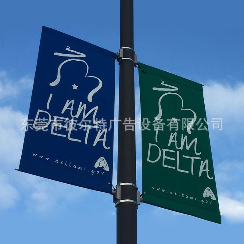 高速路灯杆地产广告固定装置,高速路灯杆地产广告旗帜固定装置
