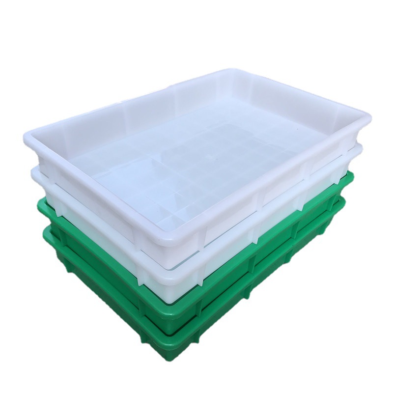 浅口方盆 塑料方盘 蓝色胶盆 电子产品周转箱 PE周转箱 可烫金