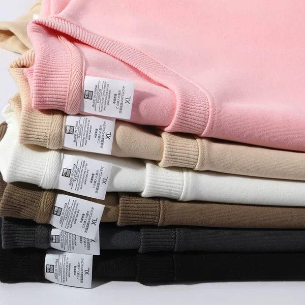 Spring and Autumn Style 320g Sweatshirt, Cotton Milk Silk, Unisex Base Layer, Crew Neck Sweatshirt, Long Sleeve, Solid Color, Versatile