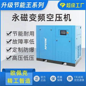 Vintli 15KW Daimi Maqnit Tezlik Çevirici Kompressor İki Silindrli 6m³ 37KW