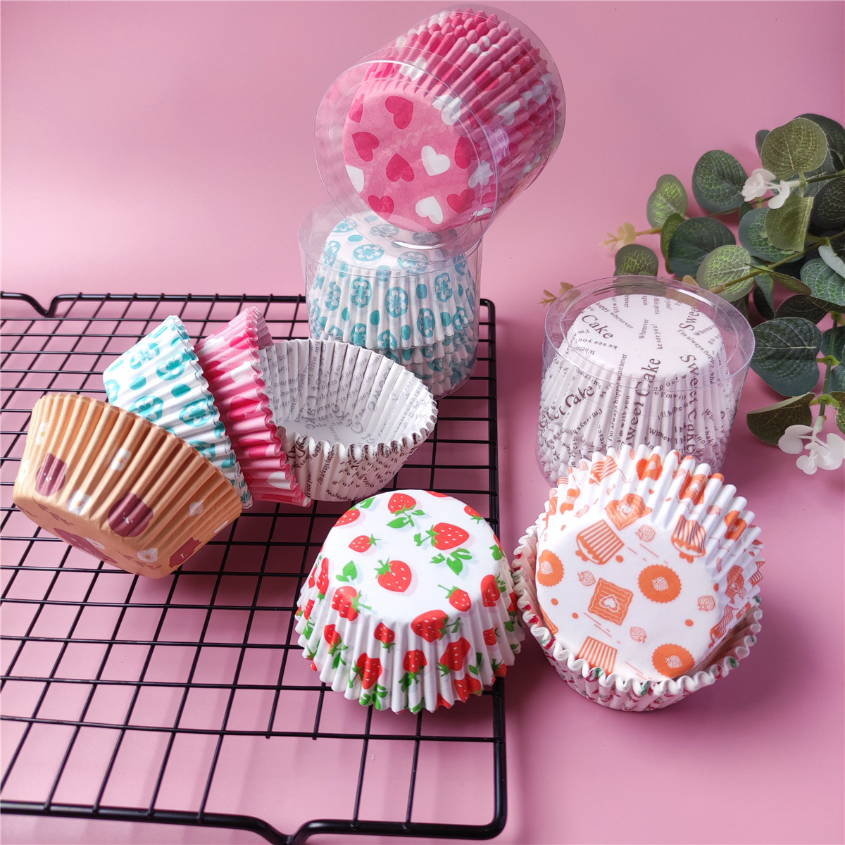 100 snow maidens paper tray sealed box glutinous rice cake mooncake packaging base tray private bakery cake cups