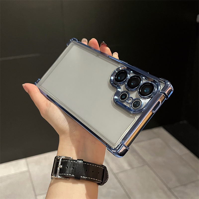 Aplicable a Samsung S26Ultra caso de teléfono móvil A56 con película de lente, bolsa de aire de cuatro ángulos recubierta, caso suave TPU anti-caída image 9