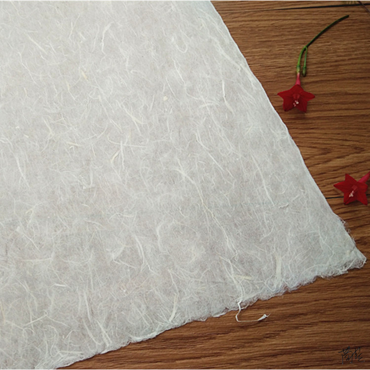 清水云龙皮纸纤维宣纸四尺作品纸粗纤维纸拓染书法社禅意书法小楷