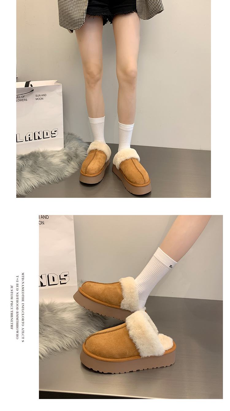 Pantofole pelose Baotou da donna da indossare fuori autunno e inverno nuovo stile celebrità di Internet muffin suola spessa più scarpe di cotone pigro calde di velluto_voghion.com