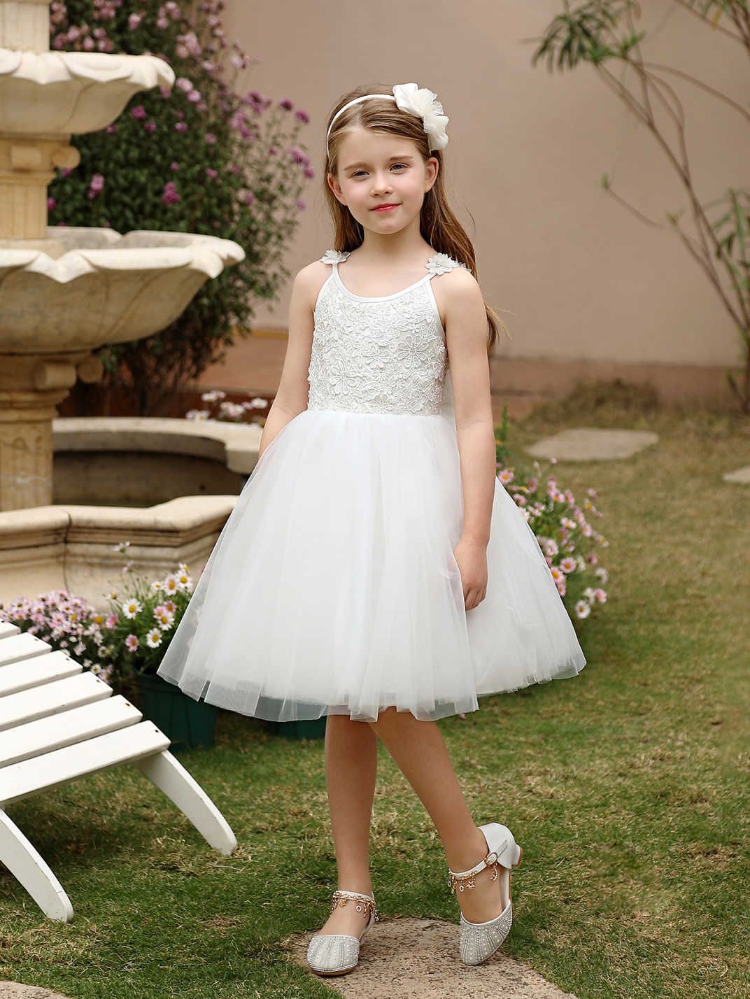 Ropa de niños princesas de flores de estilo extranjero vestido de boda de cumpleaños anfitrión de piano vestido desfile