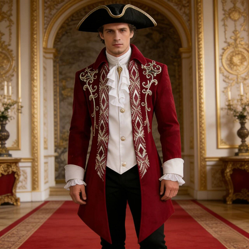 In-Stock Men's Gentleman's Tailcoat Medieval Jacket Gothic Victorian Frock Coat Uniform In-Stock Men's Gentleman's Tailcoat Medieval Jacket Gothic Victorian Frock Coat Uniform