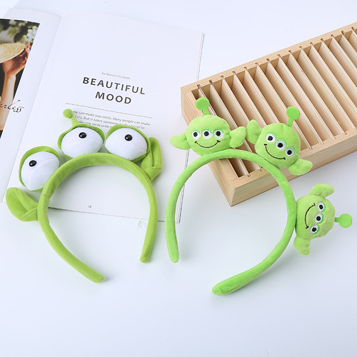 Funny three-eye rabbit hairband, new cute cartoon headband, washing hair tie, trendy outdoor head accessory