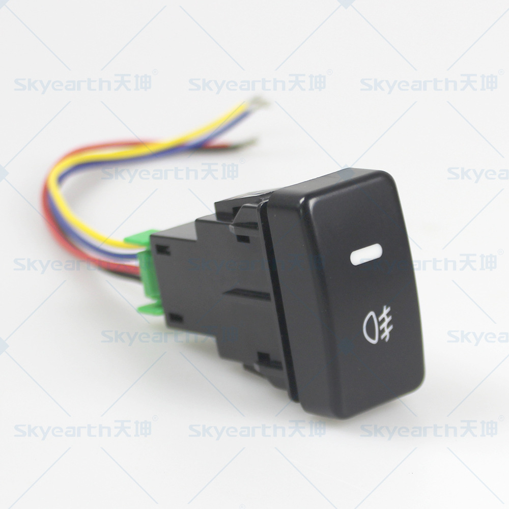 Interruptor modificado para automóvil TS-24 para Honda Accord CRV Fit Civic interruptor de luz antiniebla con enchufe trasero verde