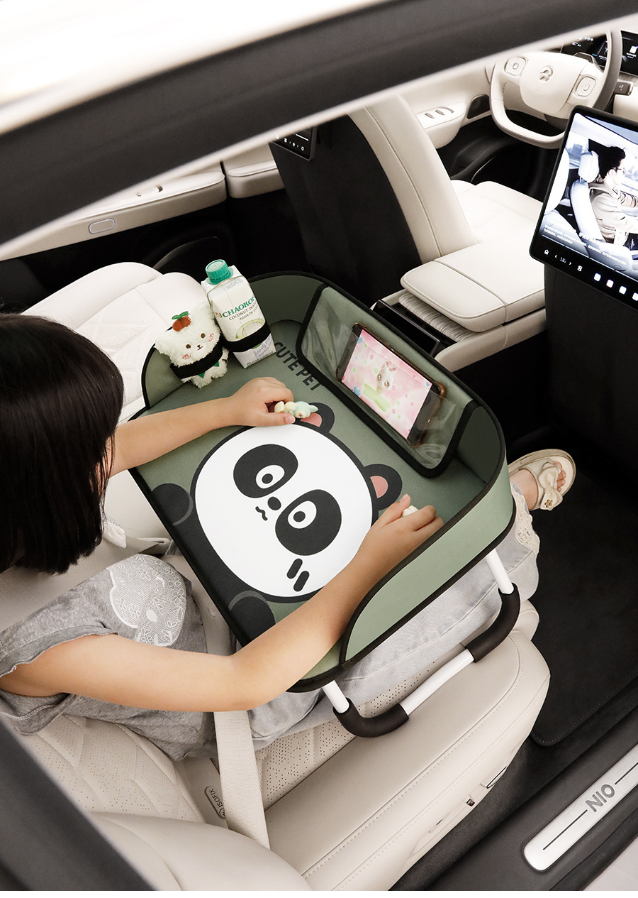 Car-Mounted Small Table for Girls, Foldable Dining Table for the Driver's Seat, Makeup Tool, Computer Workstation, Car Passenger Seat