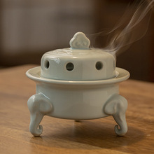 陶瓷小香炉供奉香薰炉桌面室内办公室送礼供佛祭祀香道炉禅意摆件