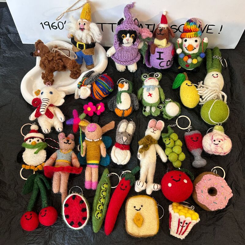 Purely Handmade DIY Wool Felt Pendant Doll Bag Accessory Keychain Accessory Decoration Gift