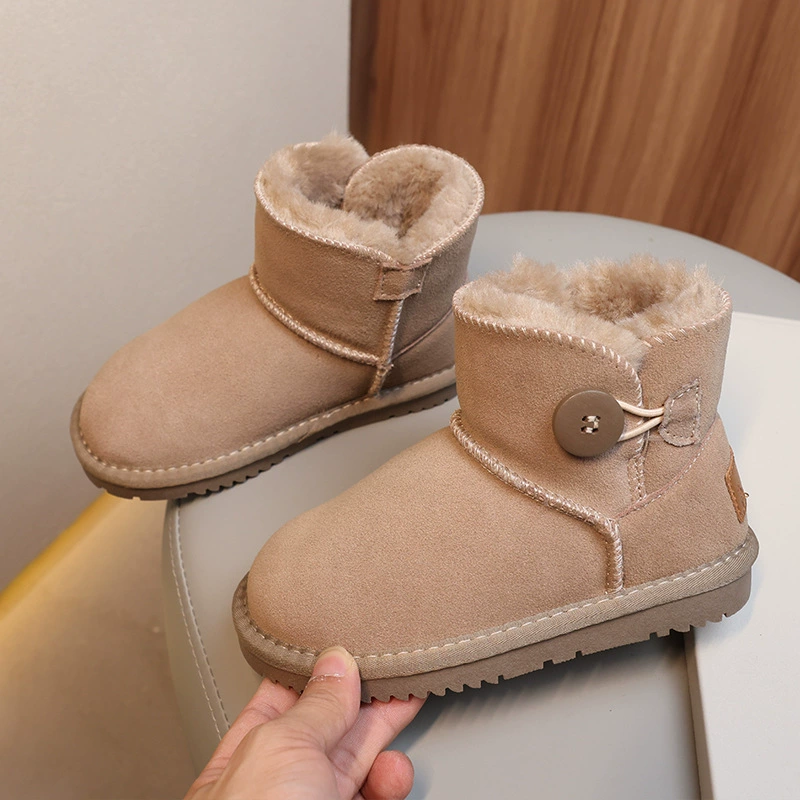 Children's boots, winter warm footwear, shoes, genuine leather