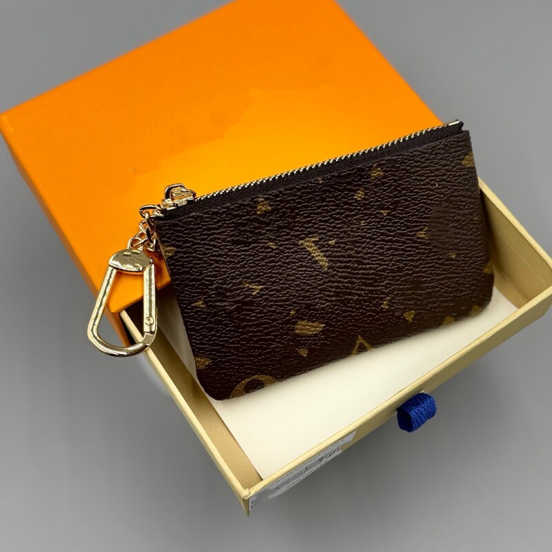 Donkey House New Genuine Leather Coin Purse Card Holder Pendant Light Luxury Foreign Trade Model Big Brand Keychain Donkey House Letter Coin Purse