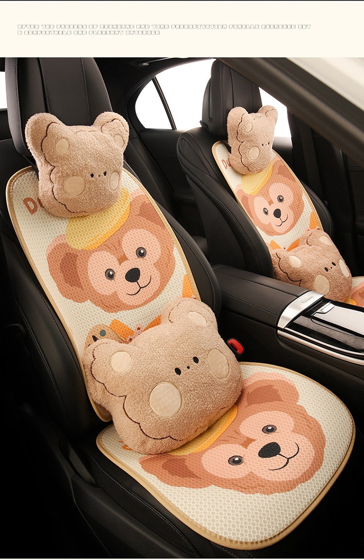 Car seat cushion four seasons universal cute Duffy seat cushion half pack new seat cover winter women's car seat cushion cover