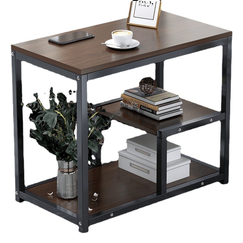 Mesa de café sofá Luz de lujo lado gabinete creativo pequeña mesa cuadrada simple almacenamiento rack dormitorio pequeño apartamento mesita de noche pequeña