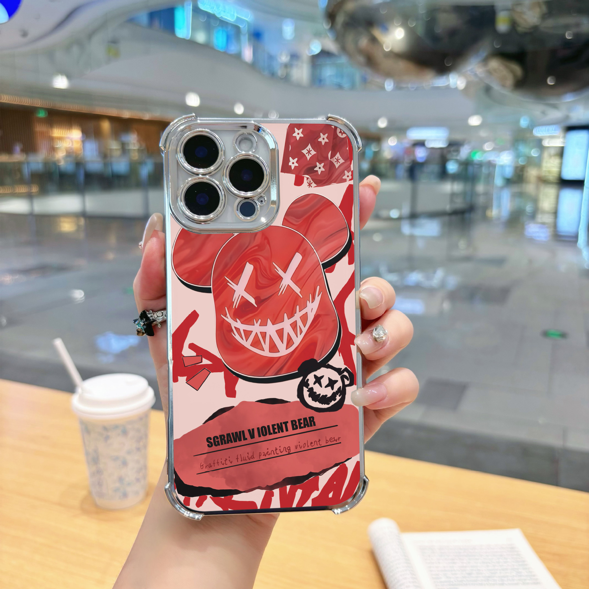 光油适用iPhone17promax手机壳16P1512141311四角防摔电镀跨境外