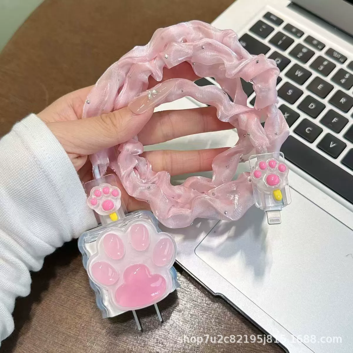 Розовый чехол для кабеля и зарядного устройства Apple 16, защита от повреждений, быстрая зарядка 20 Вт, для iPhone