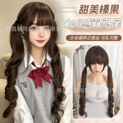 扎好发出假发女日系长发Lolita双马尾长卷发甜美刘海少萝女款头套