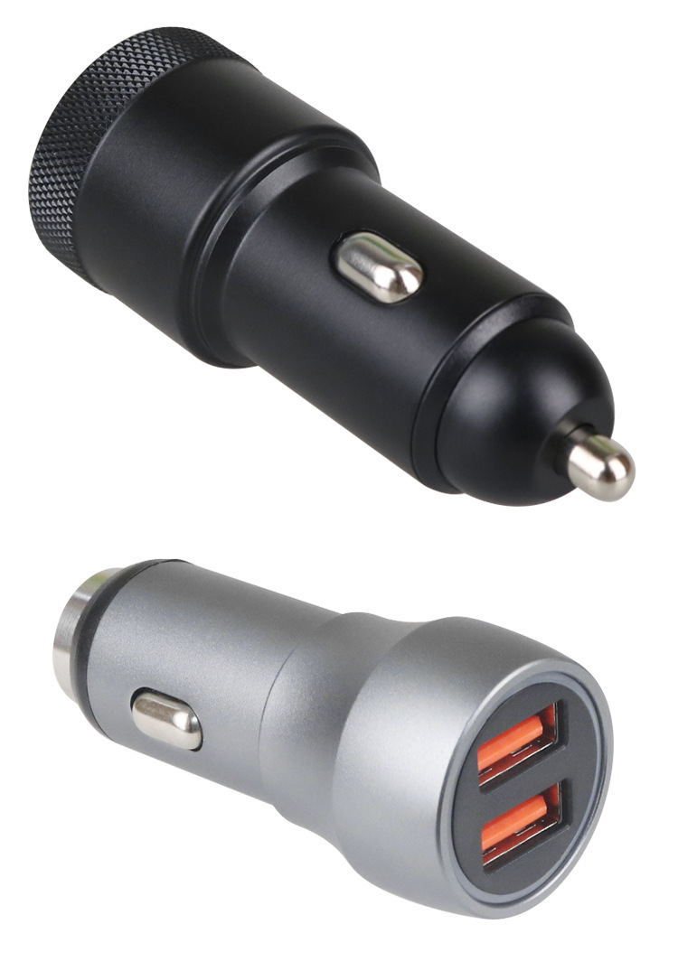 Car charger super fast charging flash charging cross-border aluminum alloy QCPD cigarette lighter suitable for car charging