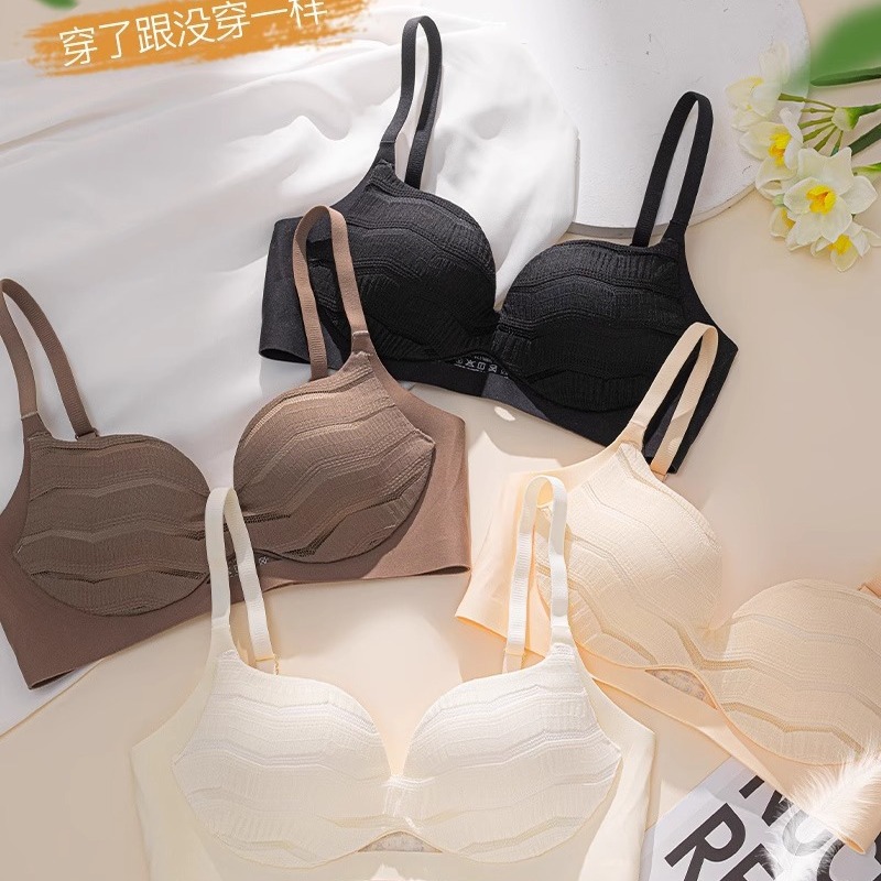 Sexy thin underwear, wireless bra, supporting push up bra
