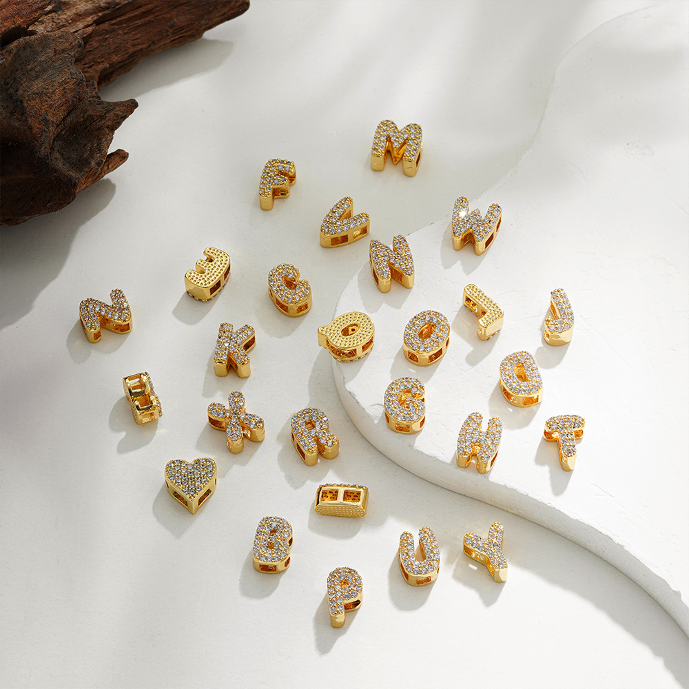 2g Weight Pendant Jewelry Making Type Copper Chain Material 1 Piece, 1 Set Quantity Daily Occasion Copper Material Letter Pattern All Seasons Season Women's Gender Plating Design Simple Style Style Wholesale Jewelry Simple Style Letter Copper Plating 17
