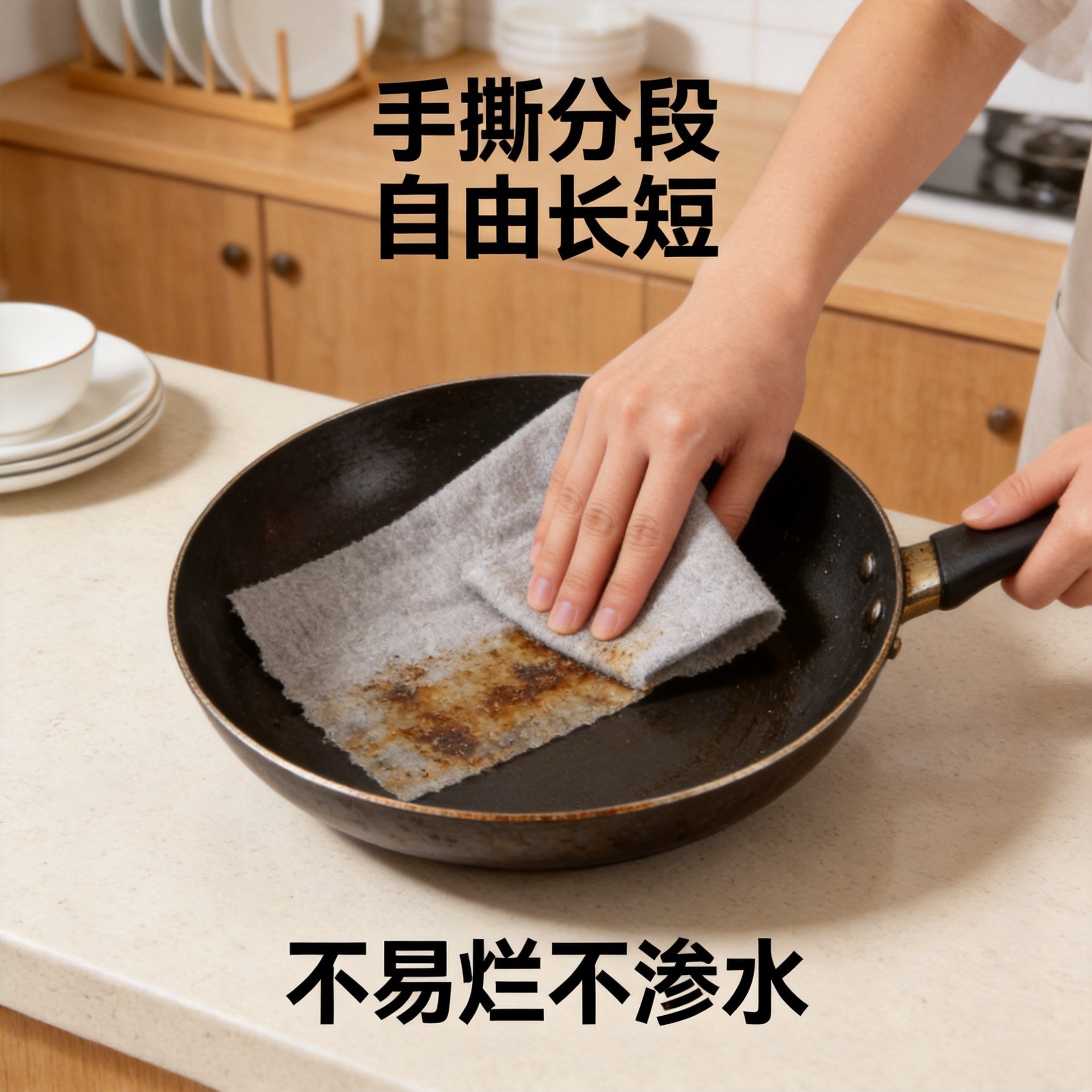 手撕抹布加大加厚款吸水不易掉毛厨房专用抹布洗碗擦锅吸油水毛巾