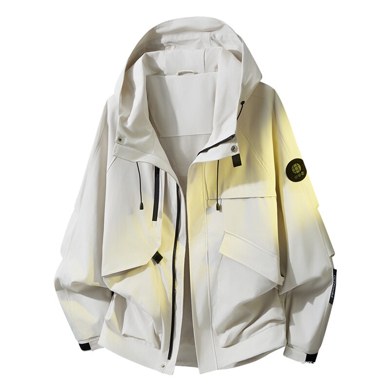 Cross-border wholesale unisex outdoor hooded jacket, available in multiple colors, regular fit, thick, windproof, and wear-resistant