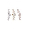 Accessory, zirconium from pearl, screw, earrings stainless steel, physiological piercing, suitable for import, Korean style