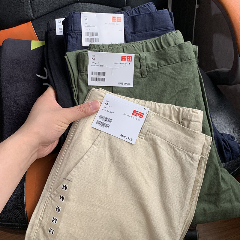 Entrega de una pieza pantalones de lino de fabricación china primavera y otoño pantalones finos de algodón y lino pantalones de hombre de exportación pantalones Casuales