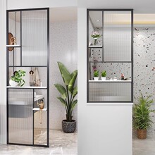 轻奢屏风隔断客厅钢化玻璃入户玄关装饰洗漱台不锈钢铁艺外贸批发