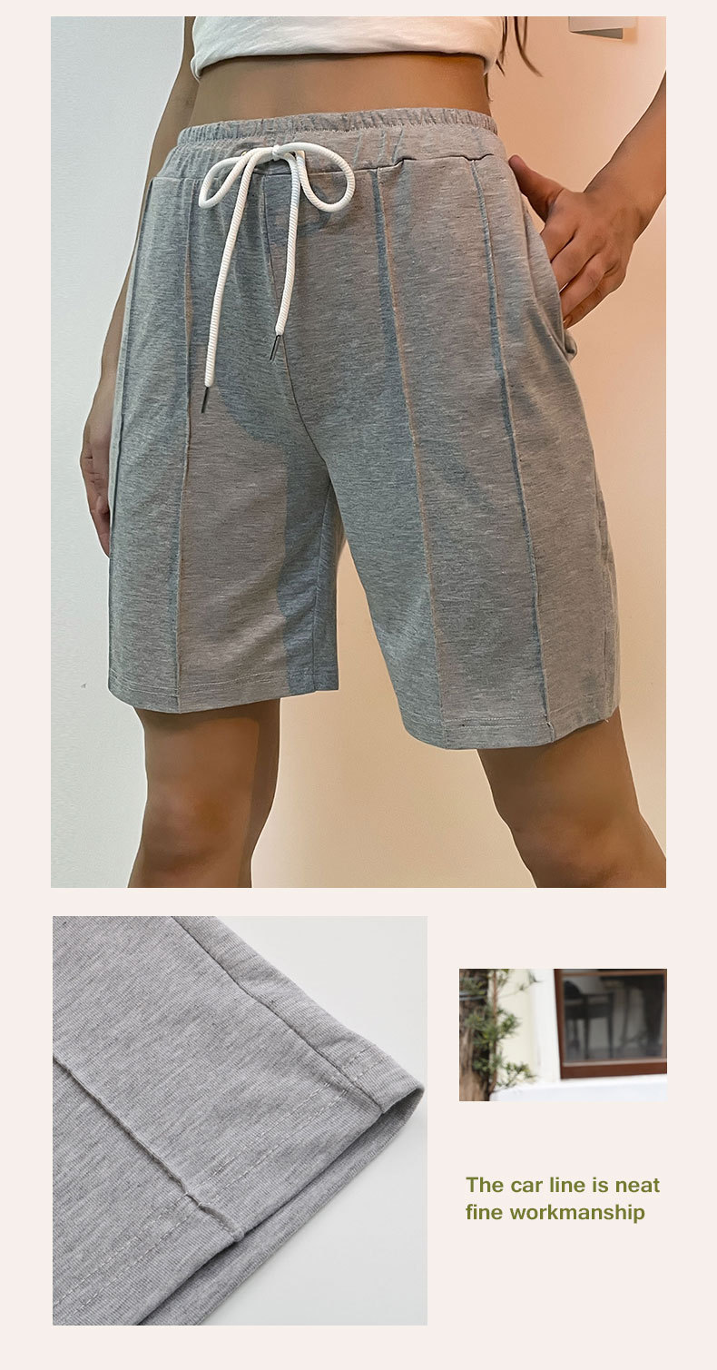 Pantalones cortos deportivos elásticos casuales de cintura alta para mujer nihaostyles ropa al por mayor NSDMB79435
