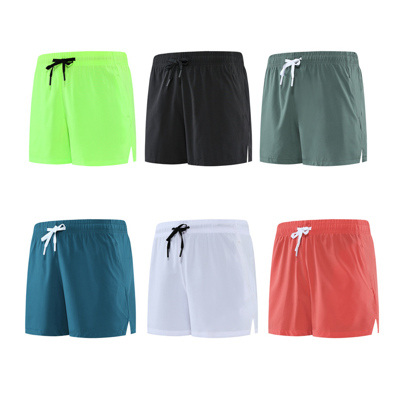 Pantalones cortos de tres puntos de secado rápido para deportes estadounidenses transfronterizos, nuevos pantalones de entrenamiento de fútbol para correr sueltos y transpirables para maratón masculino
