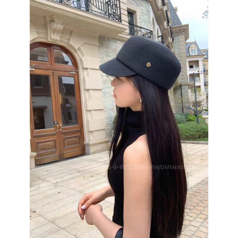 高品质~拉菲镂空平顶帽子女新款夏季礼帽|undefined