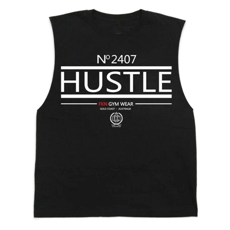 Sleeveless T-Shirt Men's Sports Vest Loose European and American Casual Waistcoat Trendyy Training Fitness Vest Custom Printed Logo