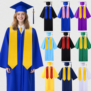 Cross-Border Woven Adult University Degree Uniform American Bachelor's Uniform Suit Graduation Ceremony Commemorative Uniform Bachelor's Uniform Wholesale