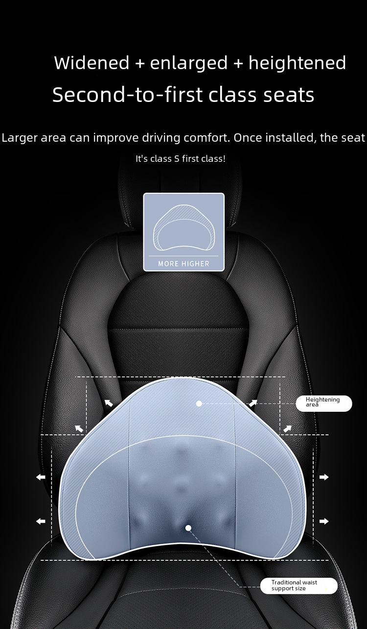 Coussin lombaire de siège de voiture Coussin lombaire du conducteur Protection de la taille de conduite Artefact Dossier de siège conducteur Voiture Oreiller lombaire de voiture_voghion.com